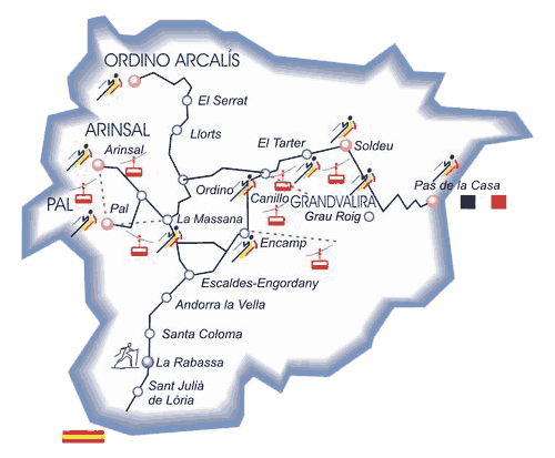 Carte d'Andorre